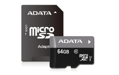 Karta Micro SDXC 64GB Class10 UHS1 + Adapter Adata