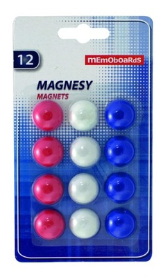Magnesy Memoboards 12 szt. średnica 20 mm