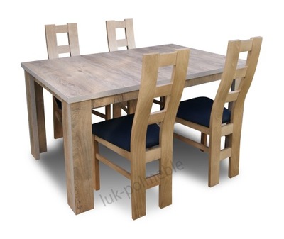 Stół z krzesłami Producent dąb lefkas Komplet