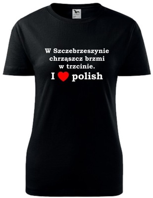 Koszulka Patriotyczna T-shirt I love Polish r. XL