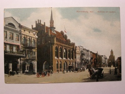 Malbork k/ Gdańska Ratusz Brama Mariacka 1910