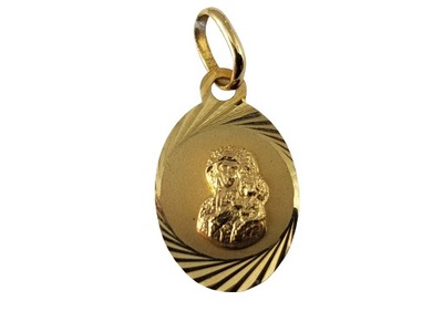 Medalik złoty grawerowany śliczny tanio