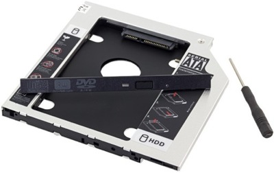 OBUDOWA RAMKA KIESZEŃ NA DYSK SSD HDD LAPTOP ZAMIAST CD DVD SATA 9,5mm