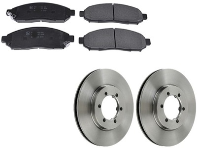 Гальмівні диски + гальмівні колодки гальмівні перед nissan navara d40 pathfinder r51 16' фото №1