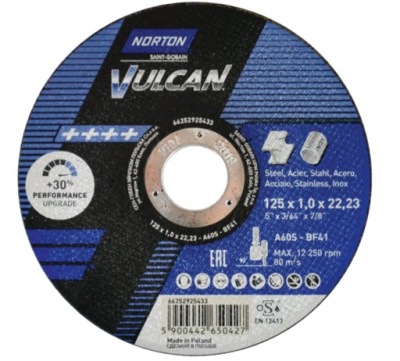 Štít Segmenty NORTON VULCAN OCELE INOX 125x1 25 Ks