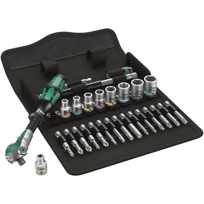 WERA 004016 GRZECHOTKA ZYKLOP 1/4" W ZESTAWIE