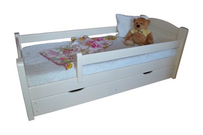 Łóżko dla dziecka dziecięce 180x90 z barierką szuf
