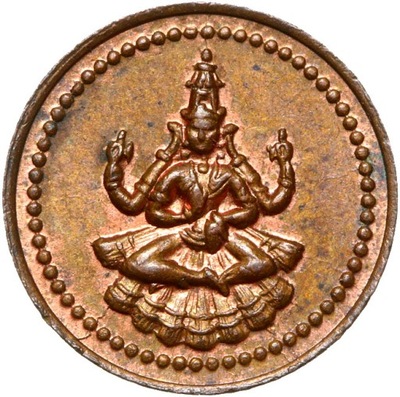 Indie PUDUKKOTTAI - moneta 1 AMMAN CASH 1886-1947