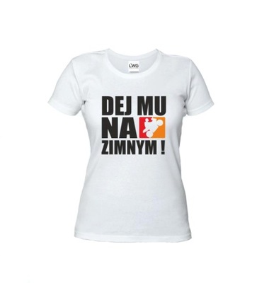 Koszulka t-shirt Dej Mu! Biały damska r. M