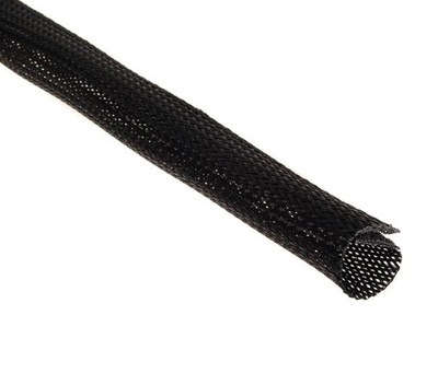 Maskownica Przewodów Kabli Elastyczna Siatka Rzep Czarna Mocna 1,8m 180cm