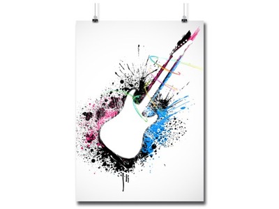 PLAKAT ROCK MUZYKA 100x130 CM 18 WZORÓW MATOWY