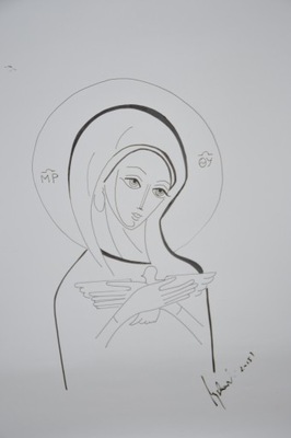 Grafika Madonna Piotr Gonzaga Myszkowski oryginał