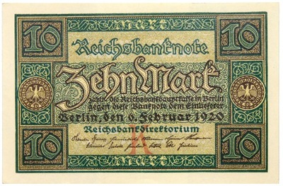 Niemcy - BANKNOT - 10 Marek 1920