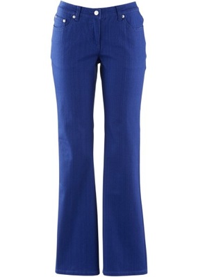 Spodnie damskie ze stretchem błękitne bonprix 36