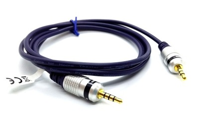 Przyłącze kabel mały JACK 3.5mm 4 polowy 3m HQ