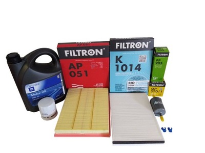JUEGO DE FILTROS FILTRON + ACEITE GM 10W40 5L OPEL ZAFIRA A, ASTRA G 1.6  