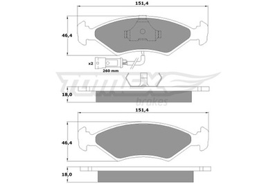 TOMEX 10282 SABOTS DE FREIN - milautoparts-fr.ukrlive.com