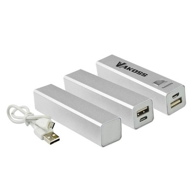 Powerbank Vakoss 2500 mAh srebrny TP-2575S