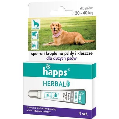 KROPLE NA PCHŁY I KLESZCZE-DUŻE PSY HAPPS