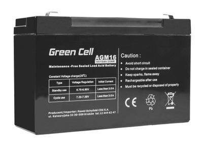Akumulator Green Cell 6 V 10 Ah