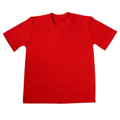 Gładka czerwona koszulka t-shirt *152* Gracja