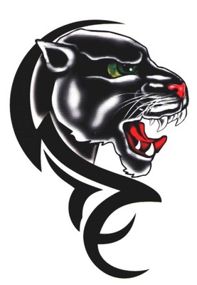 NAKLEJKA AUTO MOTOCYKL PUMA GŁOWA PUMY Z TRIBALEM