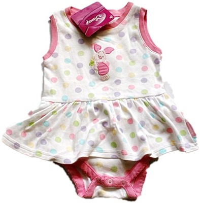 DISNEY - KRÁSNE ŠATY Z BODY - 0-3 m