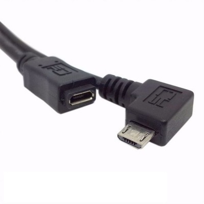Kabel Przedłużacz MicroUSB na Micro USB PRAWY 0,5M