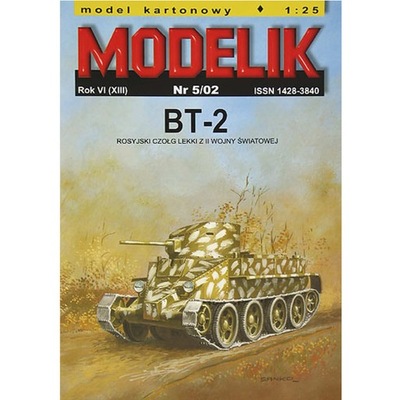 Modelik 5/02 - BT-2 rosyjski czołg lekki 1:25