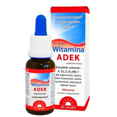 ADEK witamina K2 MK-7 D3 E A kompleks JACOBS