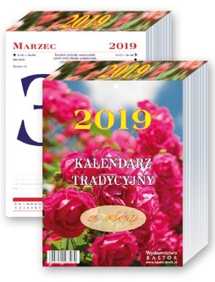 Kalendarz z różą 2019 zdzierak bardzo duży kastor