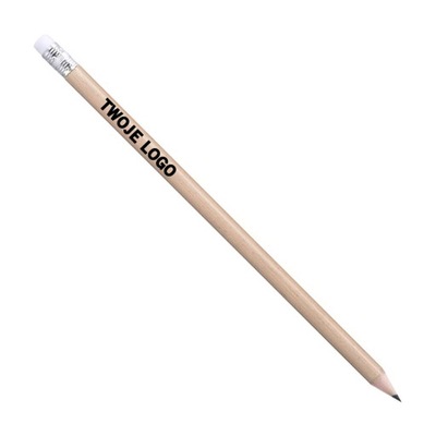 Ołówek z gumką reklamowy, ołówki z nadrukiem 100