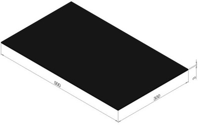 Płyta gumowa olejoodporna guma NBR 3x300x500 mm