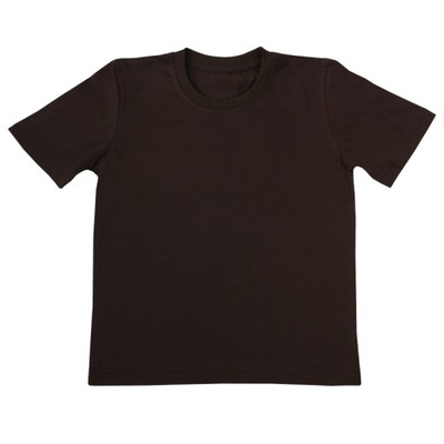 Gładka koszulka t-shirt Gracja - brązowy - 158