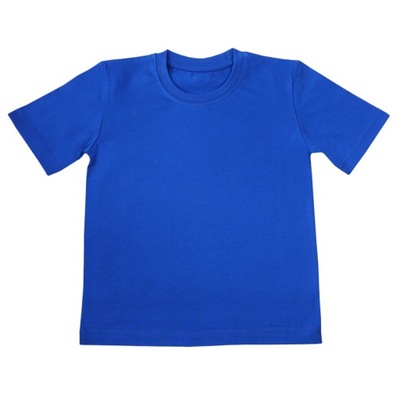 Gładka chabrowa koszulka t-shirt *152* Gracja