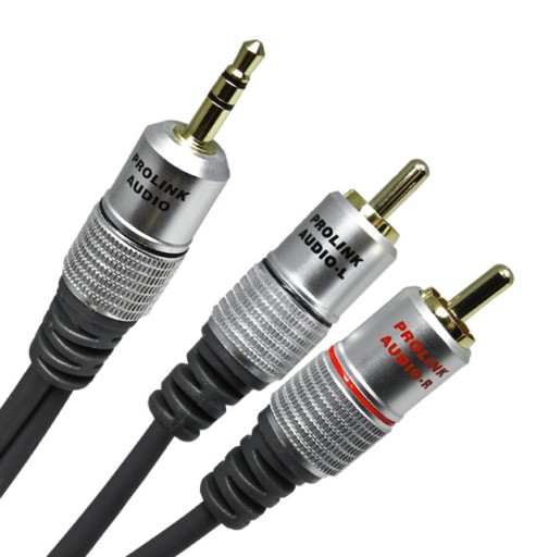 Kabel Przewód 2RCA-3,5mm 2RCA-Jack PROLINK 3m