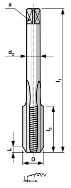 UNC метчики 3/8-16 дюймов 3c ручной HSS DIN 352