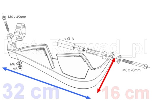 Suzuki DR-Z 125 400 350 Защита рук Поручни
