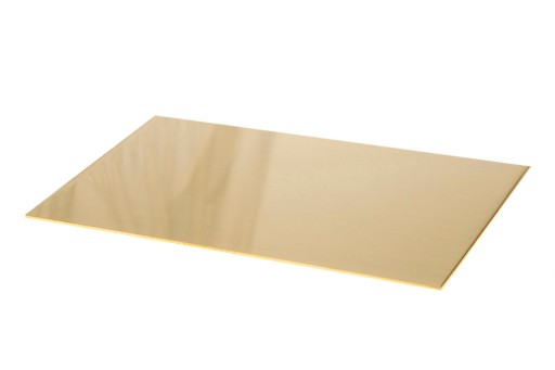Blacha mosiężna mosiądz formatka 200x100x2,5mm | arkusz 2,5mm - 10x20cm