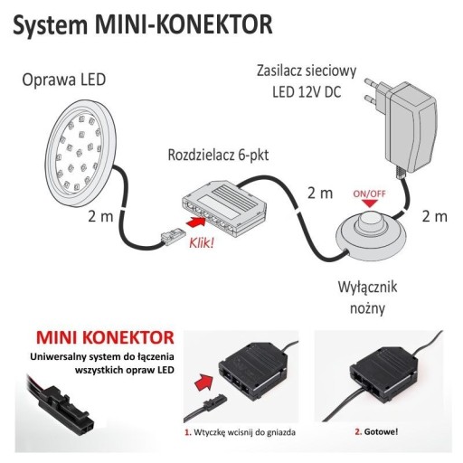 OPRAWA LED orbit srebrna 1.5W 12VDC neutralna