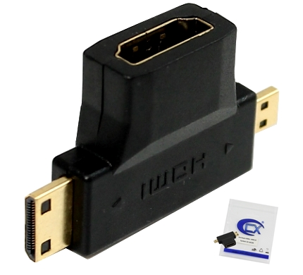 Адаптер DUAL HDMI 2.0 — микро мини 2в1 CX-AA105