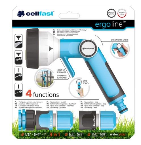 Набор пистолетов CELLFAST ERGO с 4 функциями 1/2 53-540