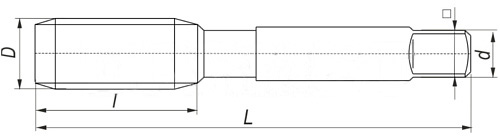 НАРЕЗАНИЕ РЕЗЬБЫ РЕЗЬБЫ M12X1,25 РУЧНОЙ НАБОР ISO-529 HSS