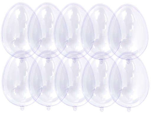 Jajo jaja jajka plastikowe akrylowe 2 połówki, WIELKANOC wys.8x5,8cm, 10szt