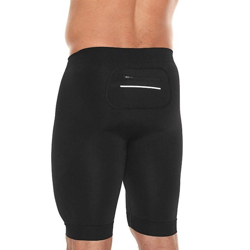 Spodenki męskie do biegania Brubeck RUNNING FORCE 1/2 czarne Legginsy XXL