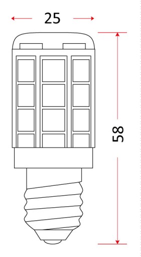 Светодиодная лампочка 1,4Вт холодная LED-TAB-27 x SMD