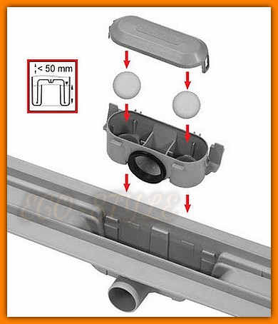 Линейный трап AlcaPLAST 85 см с решеткой APZ8-850M