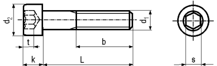 Винт с шестигранной головкой, черный, M5x6, шестигранная головка, 10 шт.