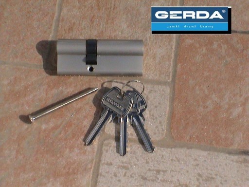 Герда Дверной цилиндр 30/45 45/30 никель Комплект из 3 ключей для замков Durable