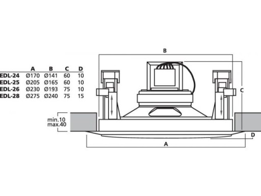 Monacor EDL-28 - Потолочный громкоговоритель 100В 275мм 10Вт